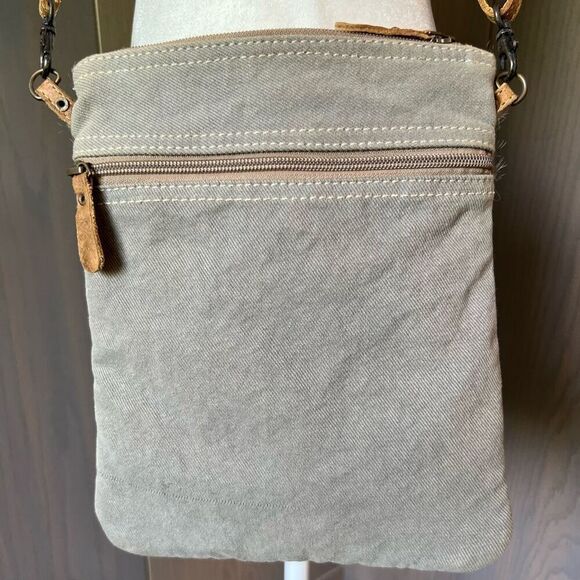 MYRA Crossbody Bag Canvas Hair-on Leather - Picture 7 of 10
